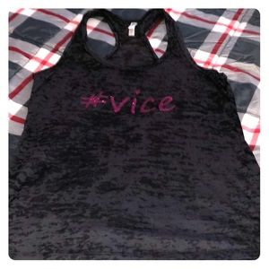 Black workout tank- #Vice